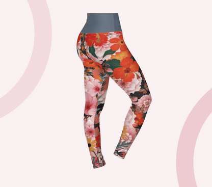 Indi Floral Yoga Pants Leggings for Women