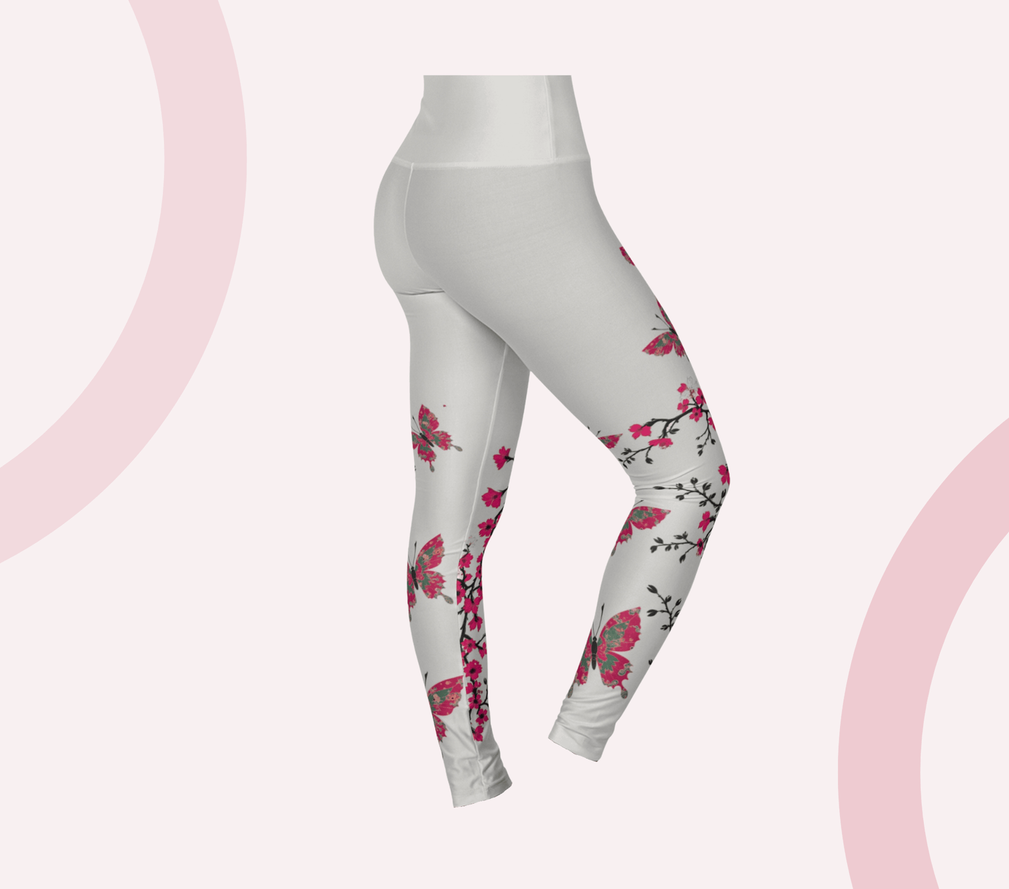 Dapodil Butterfly Blossom Leggings Floral Yoga Pants WellAura Activewear