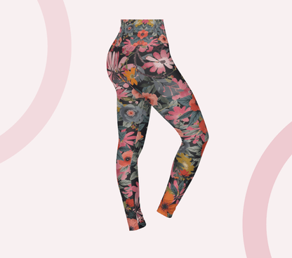 Julls Floral Yoga Pants Leggings for Women