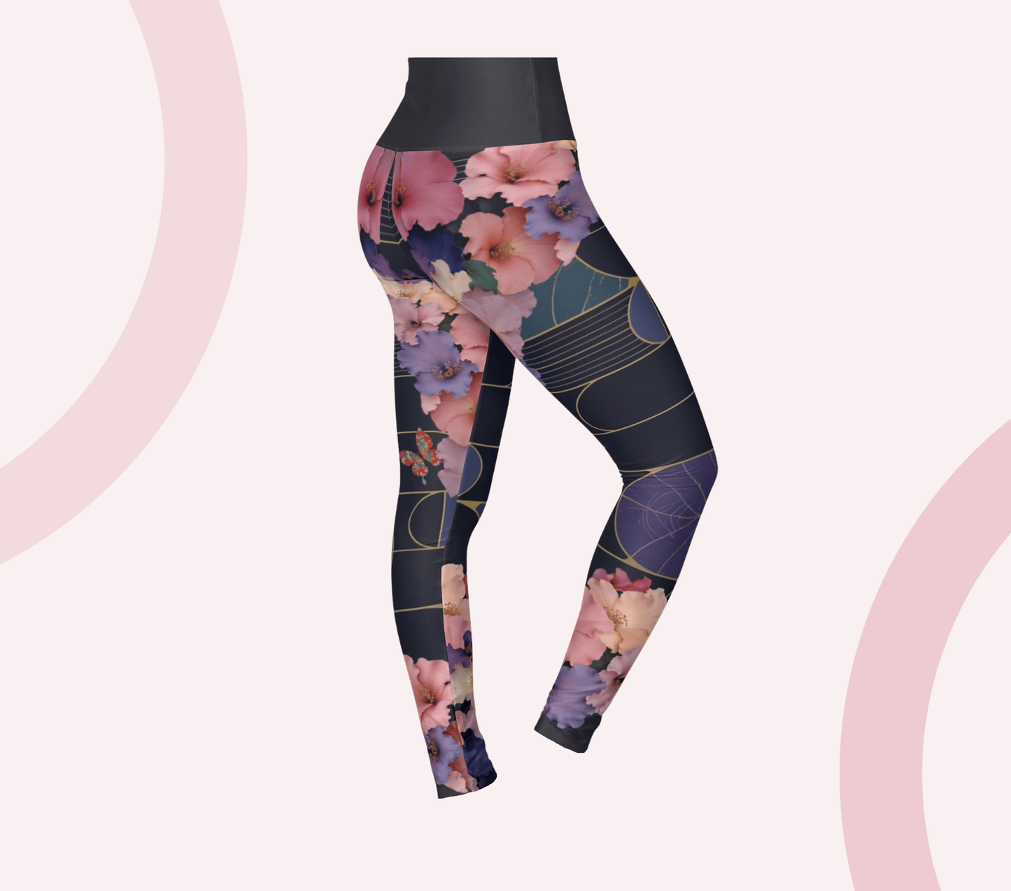 Jun Floral Yoga Pants Leggings for Women