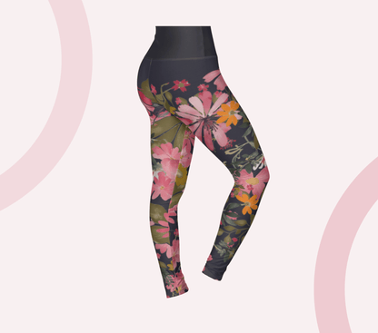 Neris Floral Yoga Pants Leggings for Women