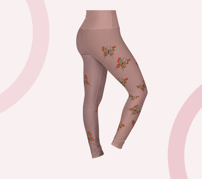 Kristlin Butterfly Leggings for Women Waist Stretch Fit Yoga Activewear