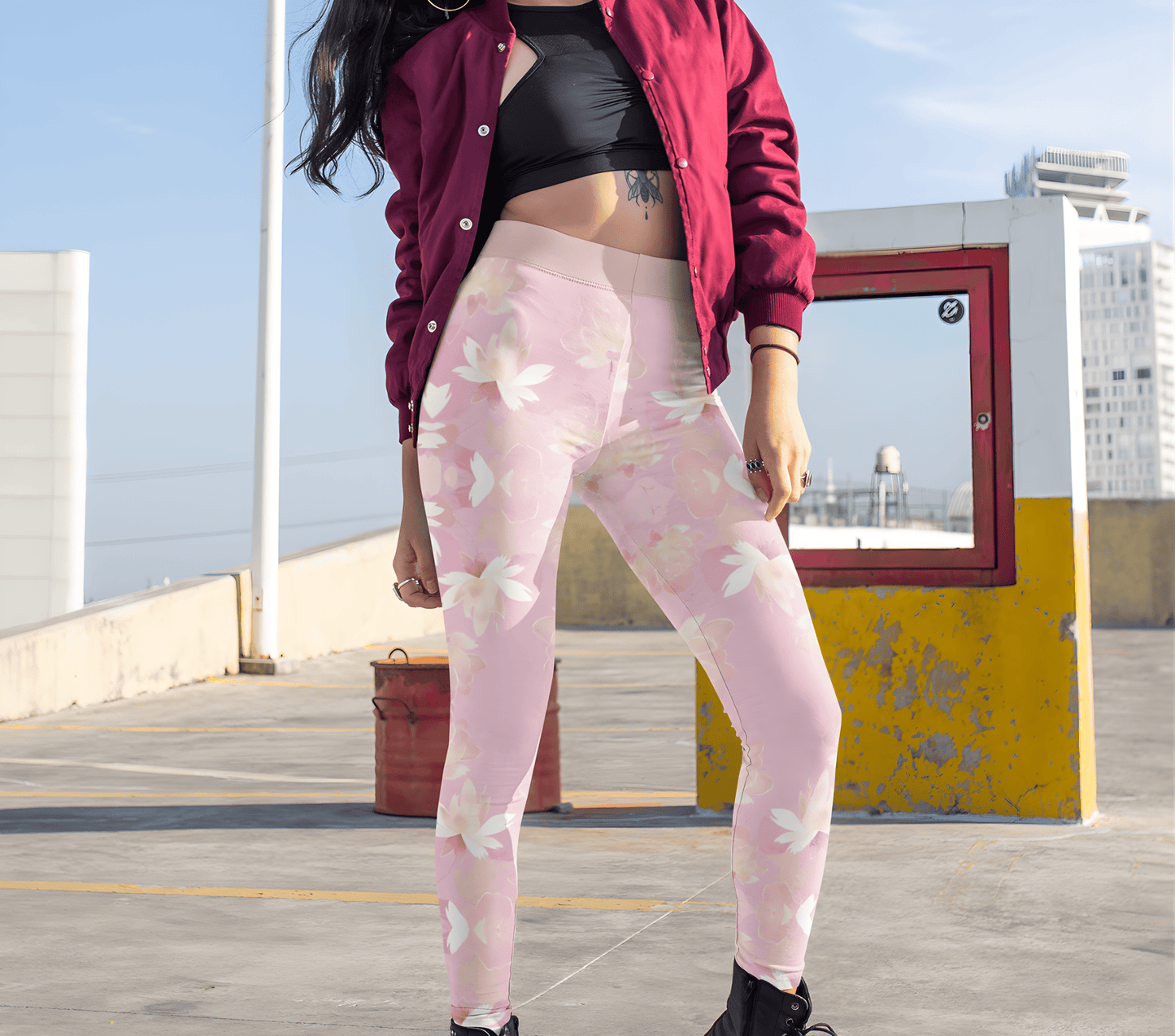 Rosali Floral Yoga Pants Leggings for Women