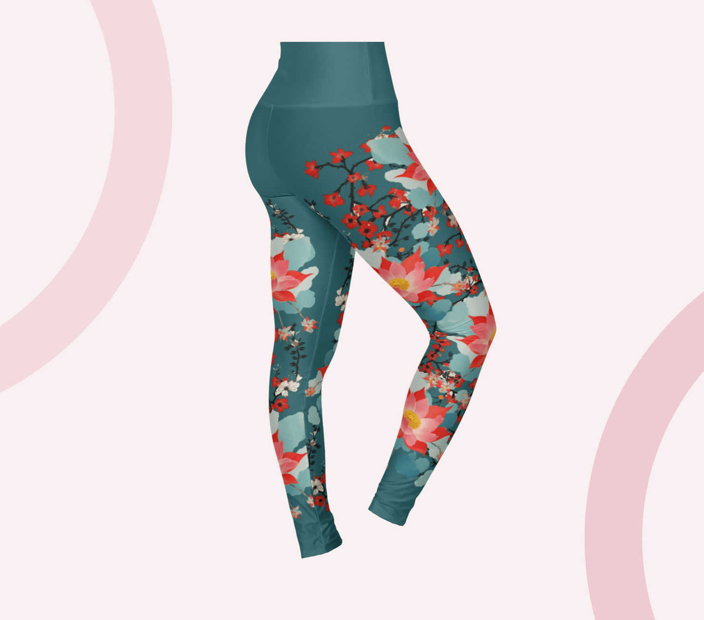 Divina Floral Yoga Pants Leggings for Woman