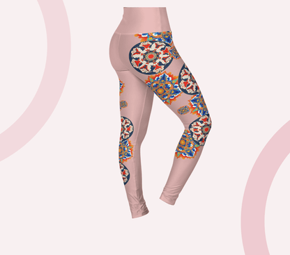 Ritsy Floral Mandala Yoga Pants Leggings for Woman
