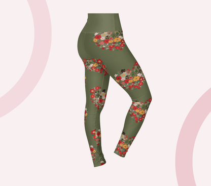 Blu HeartBloom Yoga Pants Leggings for Women