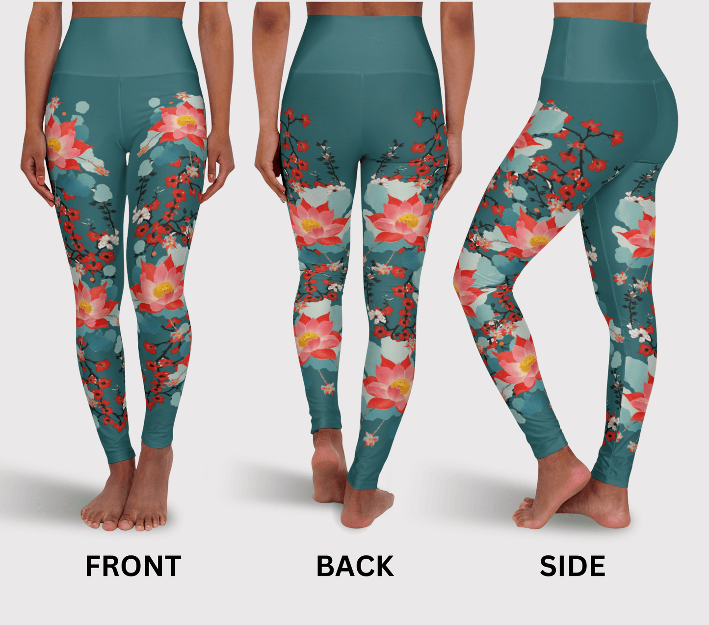 Divina Floral Yoga Pants Leggings for Woman