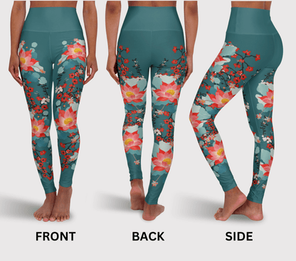 Divina Floral Yoga Pants Leggings for Woman