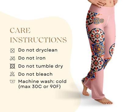 Ritsy Floral Mandala Flare Yoga Pants Leggings for Woman