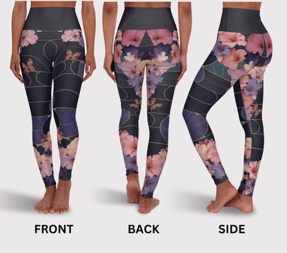 Jun Floral Yoga Pants Leggings for Women