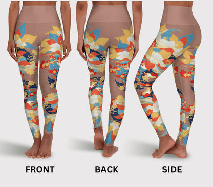 Zeve Floral Yoga Pants Leggings for Women