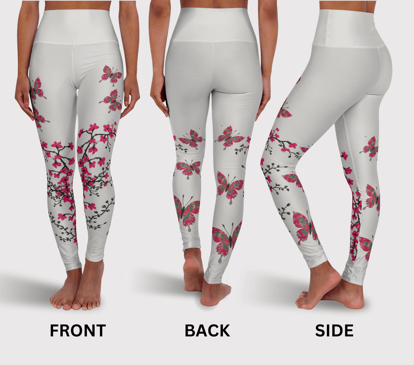 Dapodil Butterfly Blossom Leggings Floral Yoga Pants WellAura Activewear
