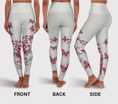 Dapodil Butterfly Blossom Leggings Floral Yoga Pants WellAura Activewear