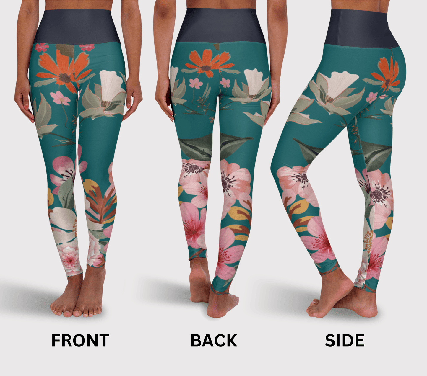 Monroe Floral Yoga Pants Leggings for Woman