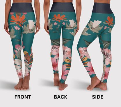 Monroe Floral Yoga Pants Leggings for Woman