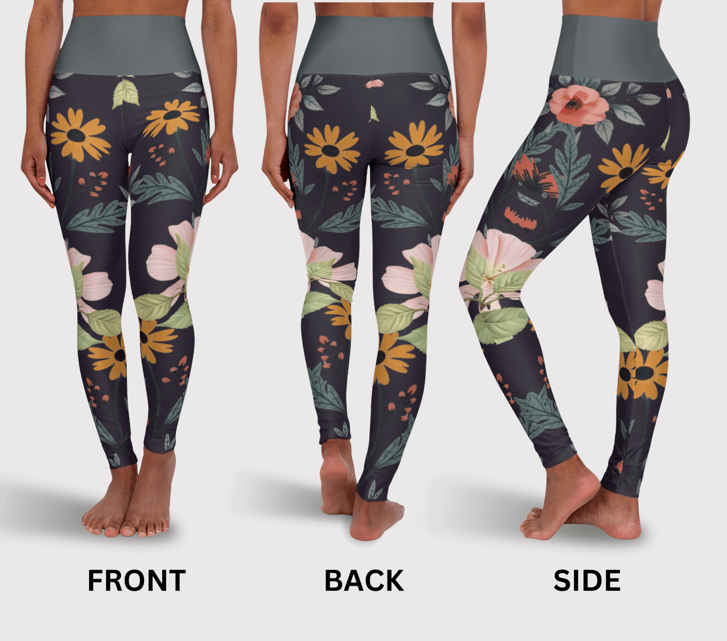 Rhodes Floral Yoga Pants Leggings for Woman