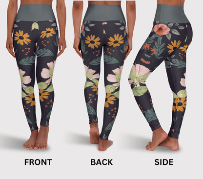 Rhodes Floral Yoga Pants Leggings for Woman