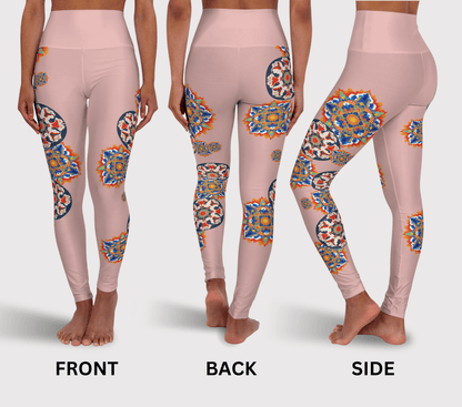 Ritsy Floral Mandala Yoga Pants Leggings for Woman