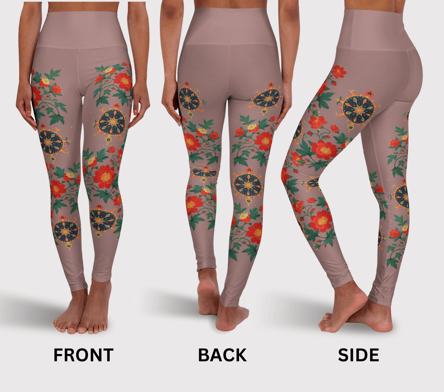 Atens Floral Yoga Pants Leggings for Woman