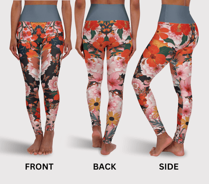 Indi Floral Yoga Pants Leggings for Women