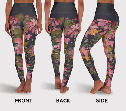 Neris Floral Yoga Pants Leggings for Women