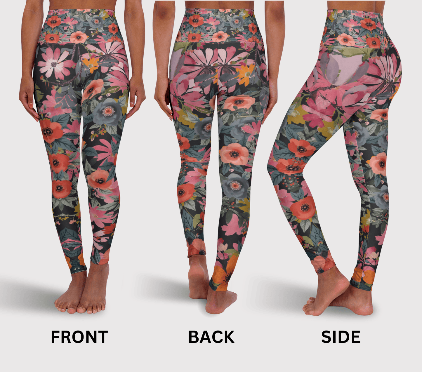 Julls Floral Yoga Pants Leggings for Women