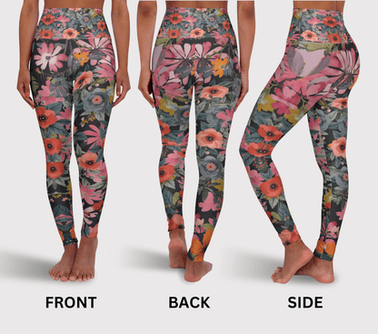Julls Floral Yoga Pants Leggings for Women