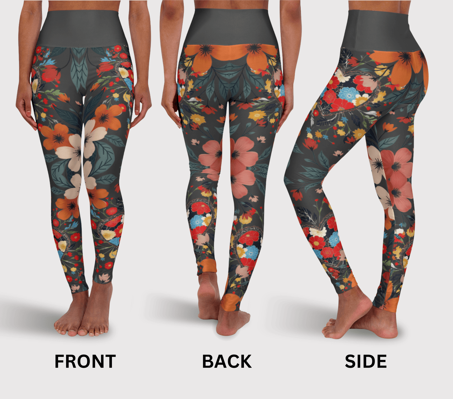 Aster Floral Yoga Pants Leggings for Women