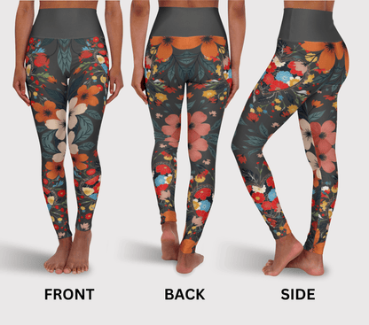 Aster Floral Yoga Pants Leggings for Women