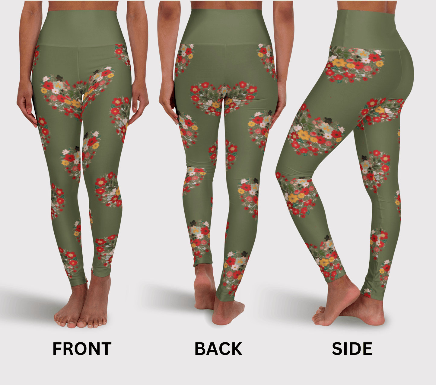 Blu HeartBloom Yoga Pants Leggings for Women