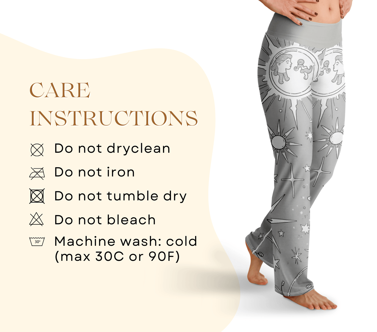 Zeke Celestia Flare Yoga Pants Leggings for Women