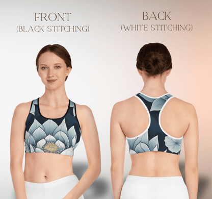 Tranquil Lotus Flower Seamless Sports Bra