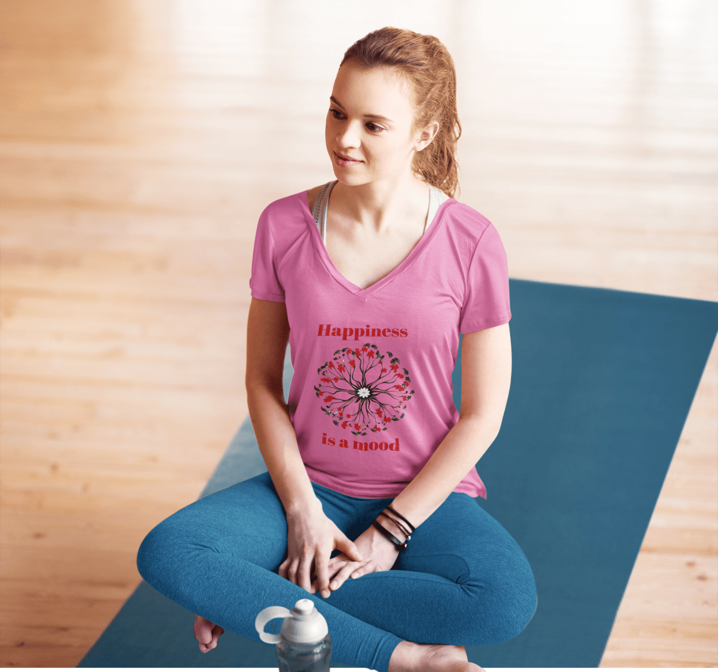 Kila V-neck T-shirt Yoga Wellness for Women