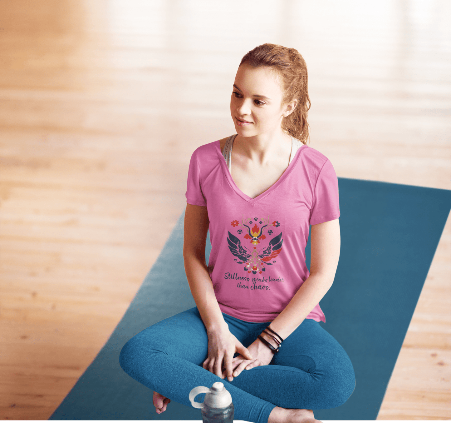 Myka V-neck T-shirt Yoga Wellness for Women