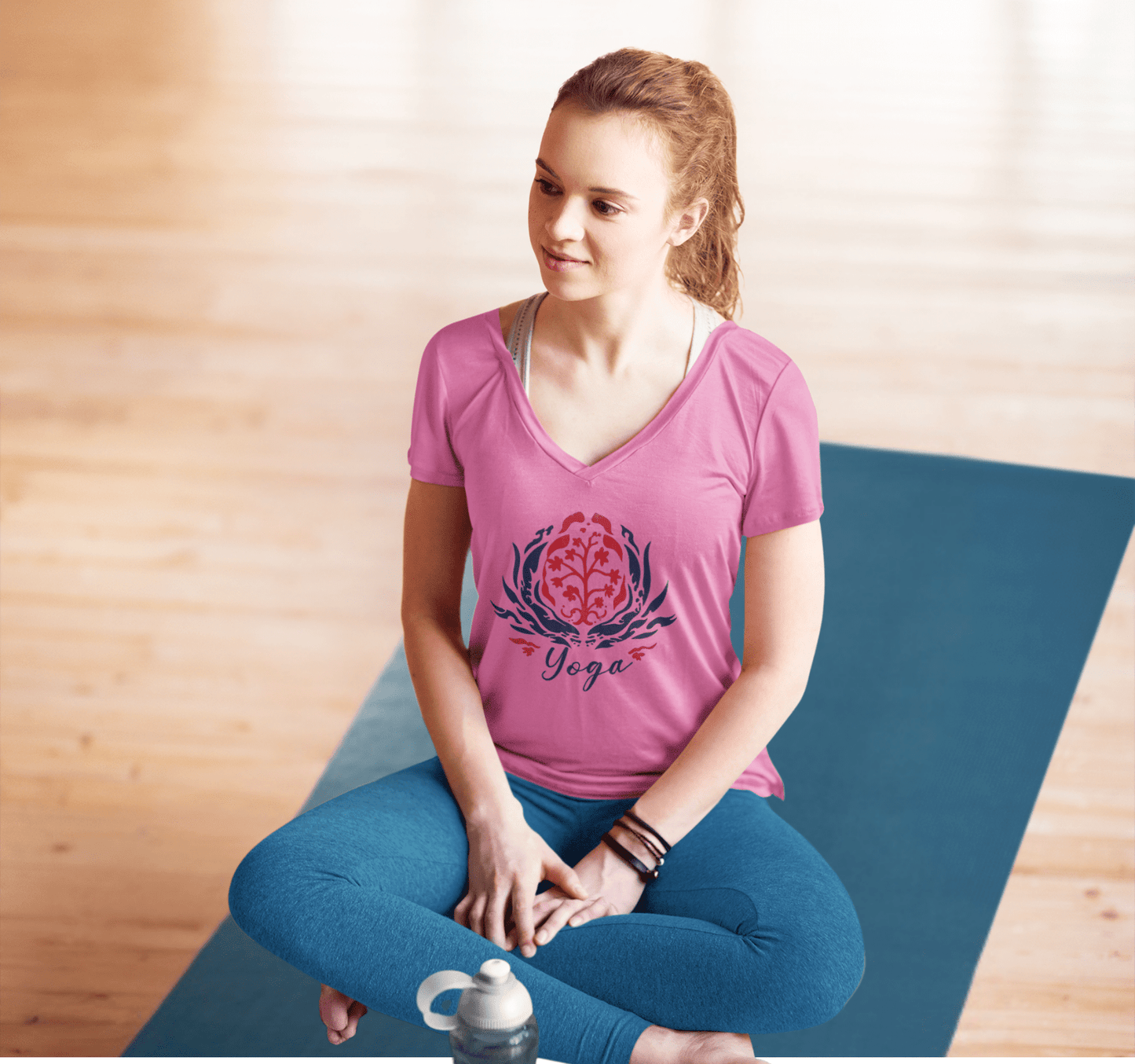 Lona V-neck T-shirt Yoga Wellness for Women