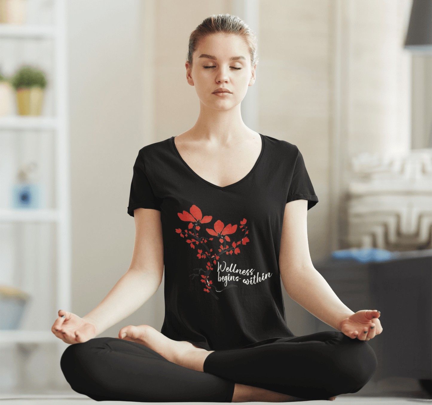Juni V-neck T-shirt Yoga Wellness for Women