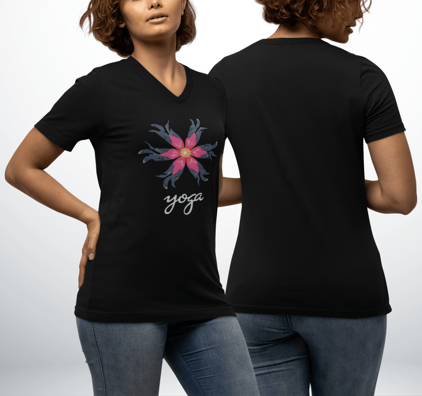 Corsi V-neck T-shirt Yoga Wellness for Women