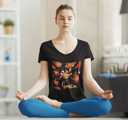 Cassia V-neck T-shirt Yoga Wellness for Women