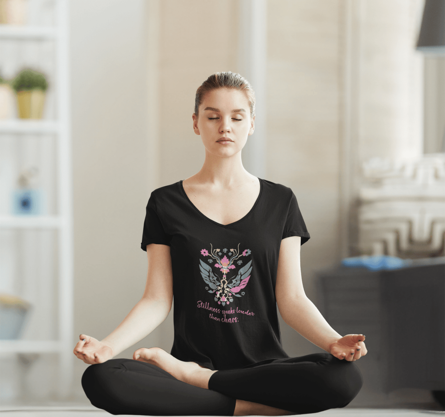 Myka V-neck T-shirt Yoga Wellness for Women
