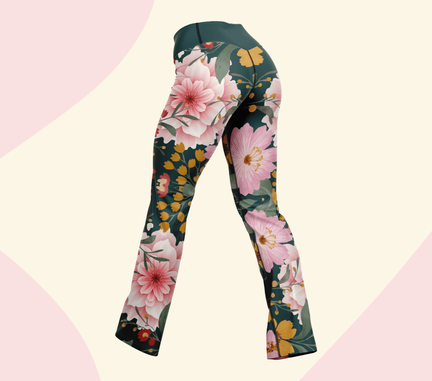 Rigby Floral Flare Yoga Pants Leggings for Women