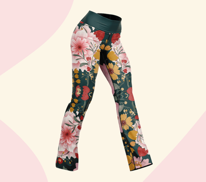 Rigby Floral Flare Yoga Pants Leggings for Women
