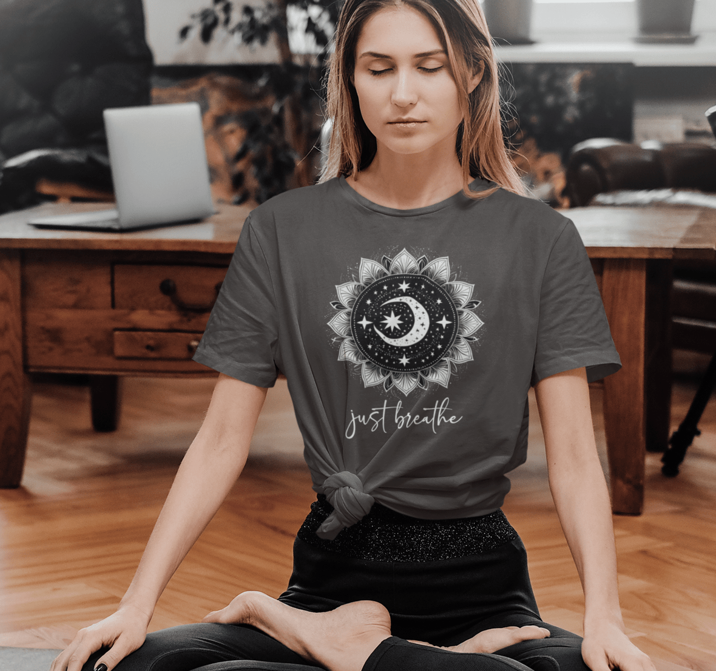 Just Breathe Mandala Tee