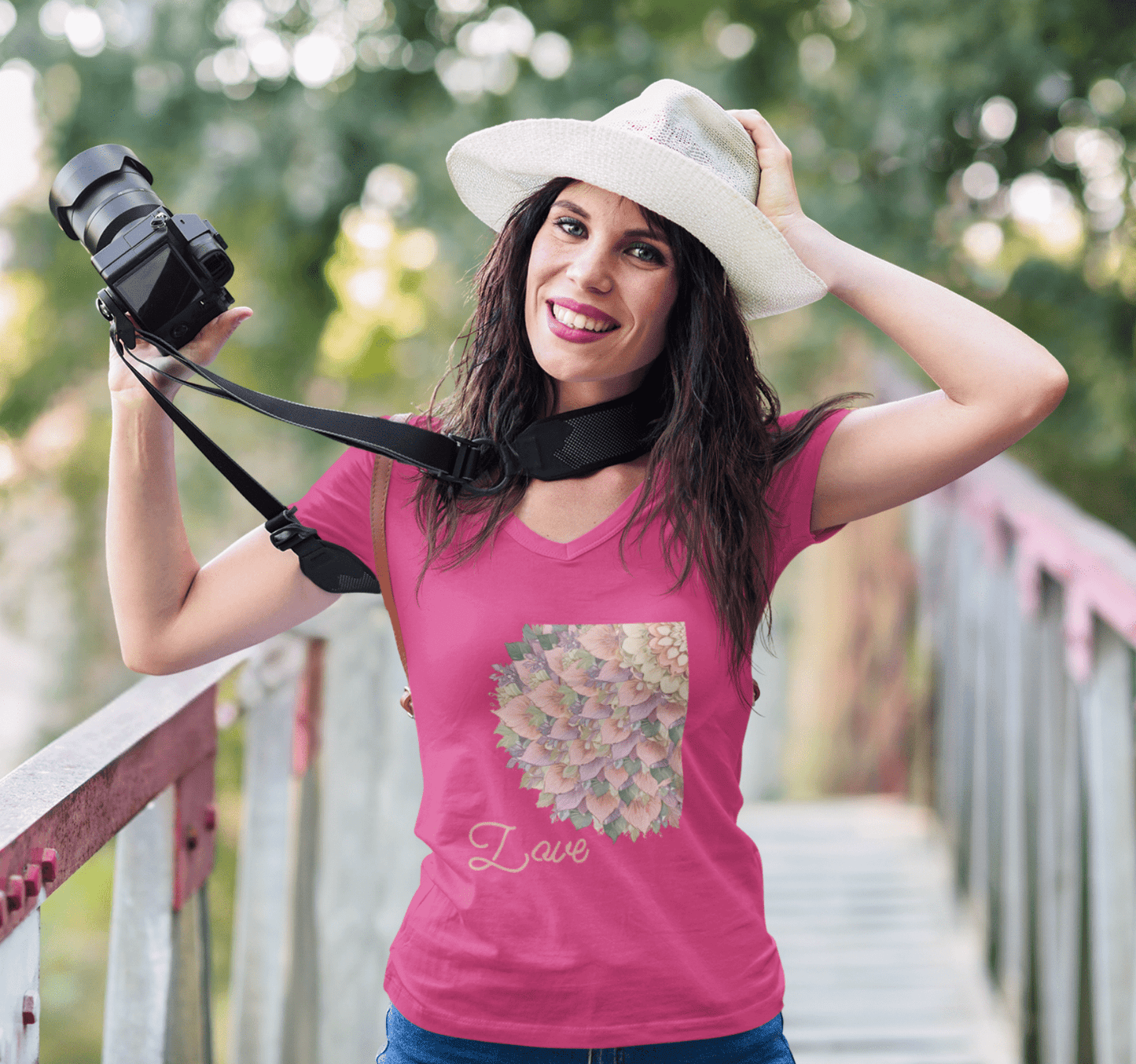 Flashy V-neck T-shirt Yoga Wellness for Women