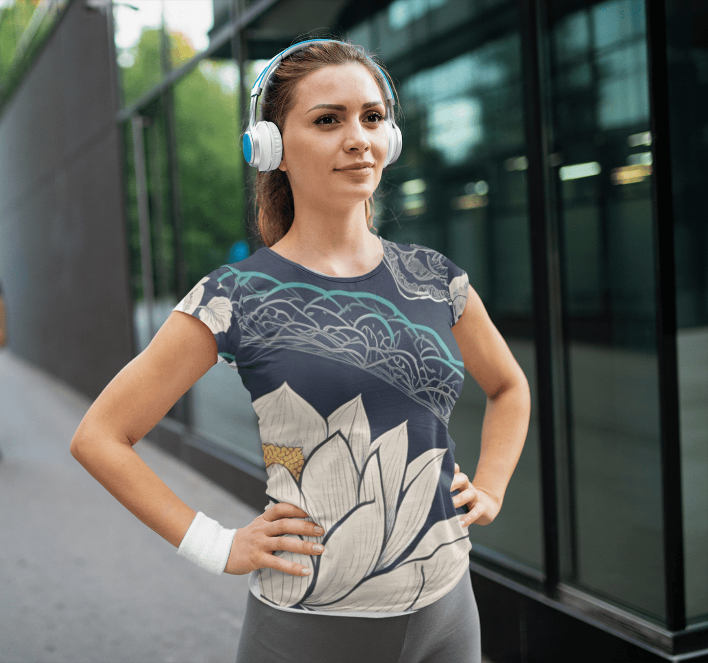 Floral Lotus Yoga Jersey