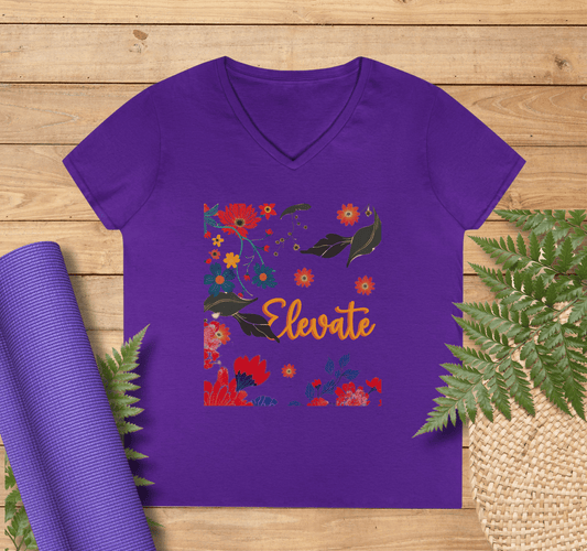 Rits Mandala V-neck T-shirt Yoga Wellness for Women