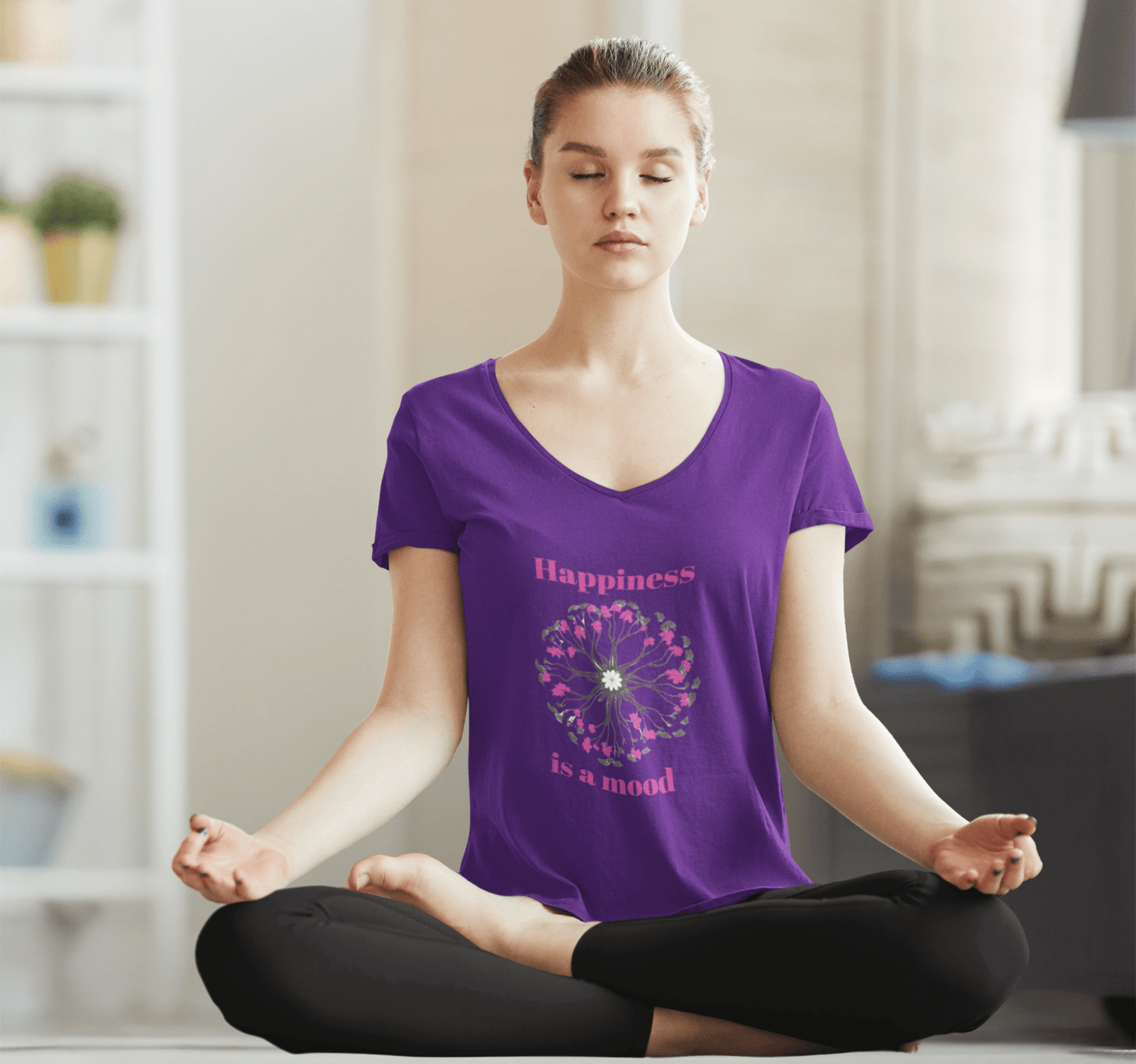 Kila V-neck T-shirt Yoga Wellness for Women