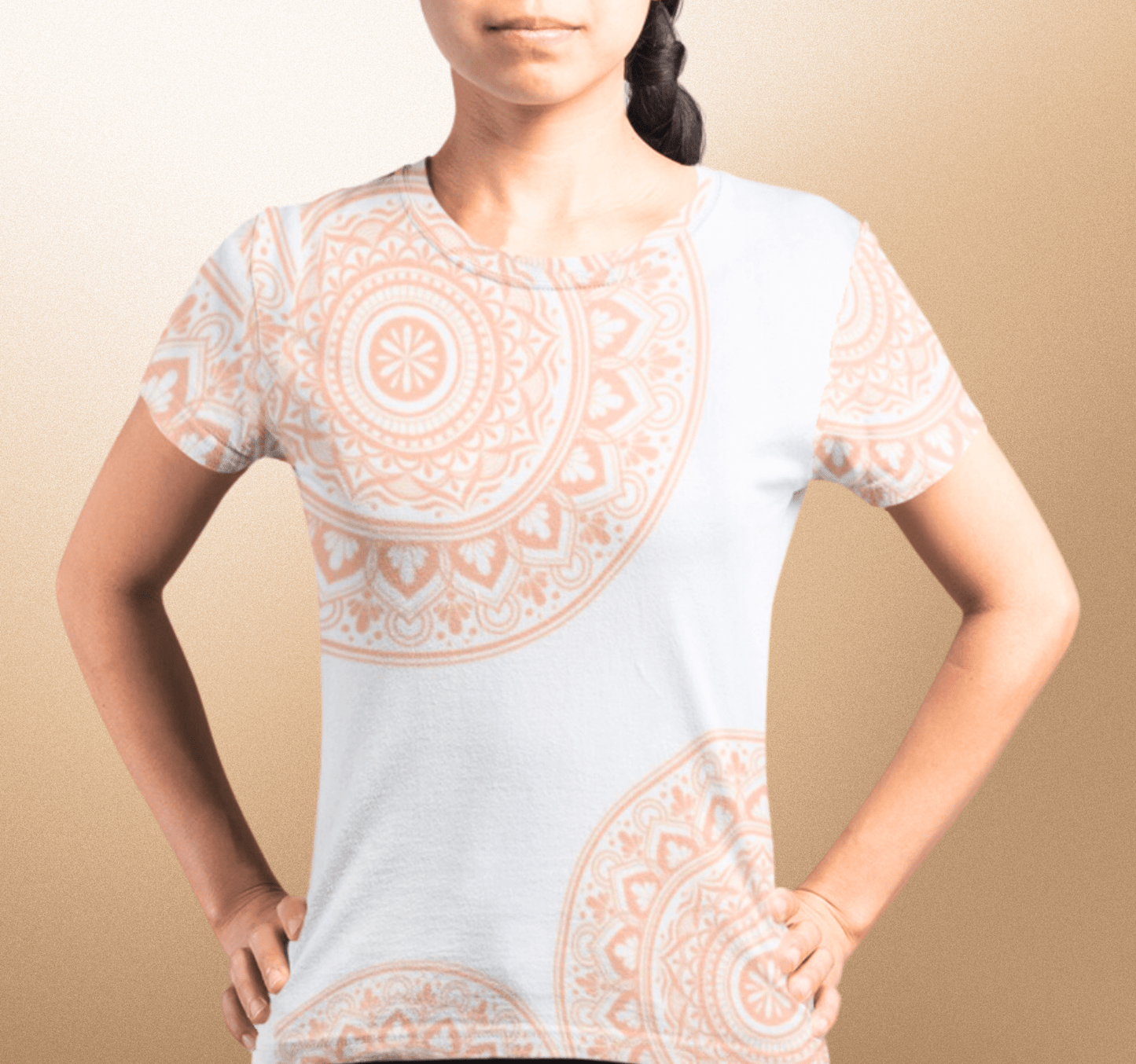 Mandala Womens White Jersey