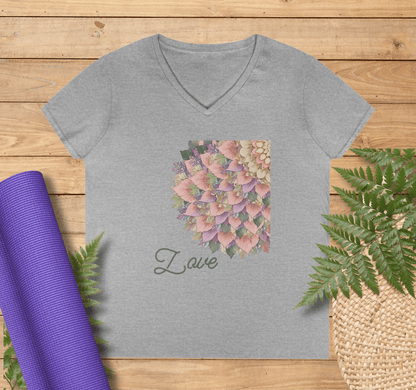 Flashy V-neck T-shirt Yoga Wellness for Women