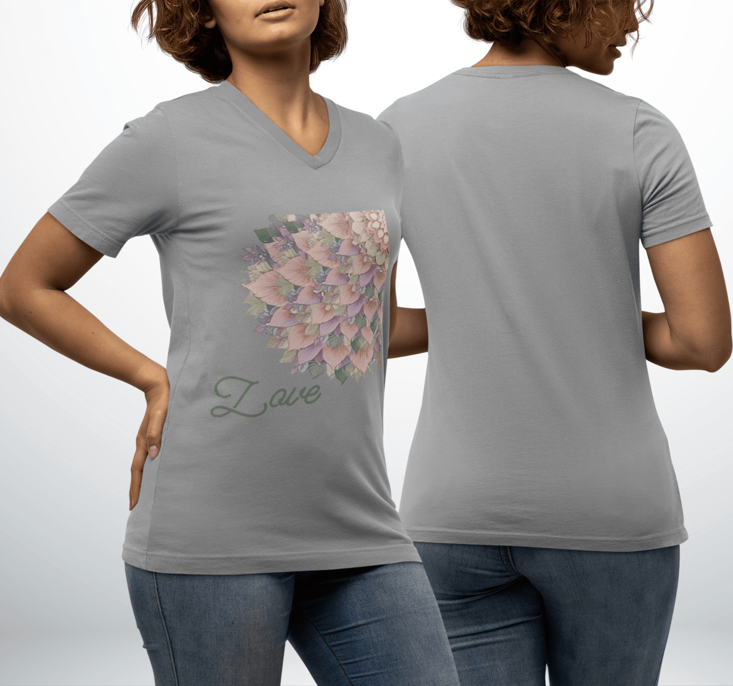 Flashy V-neck T-shirt Yoga Wellness for Women