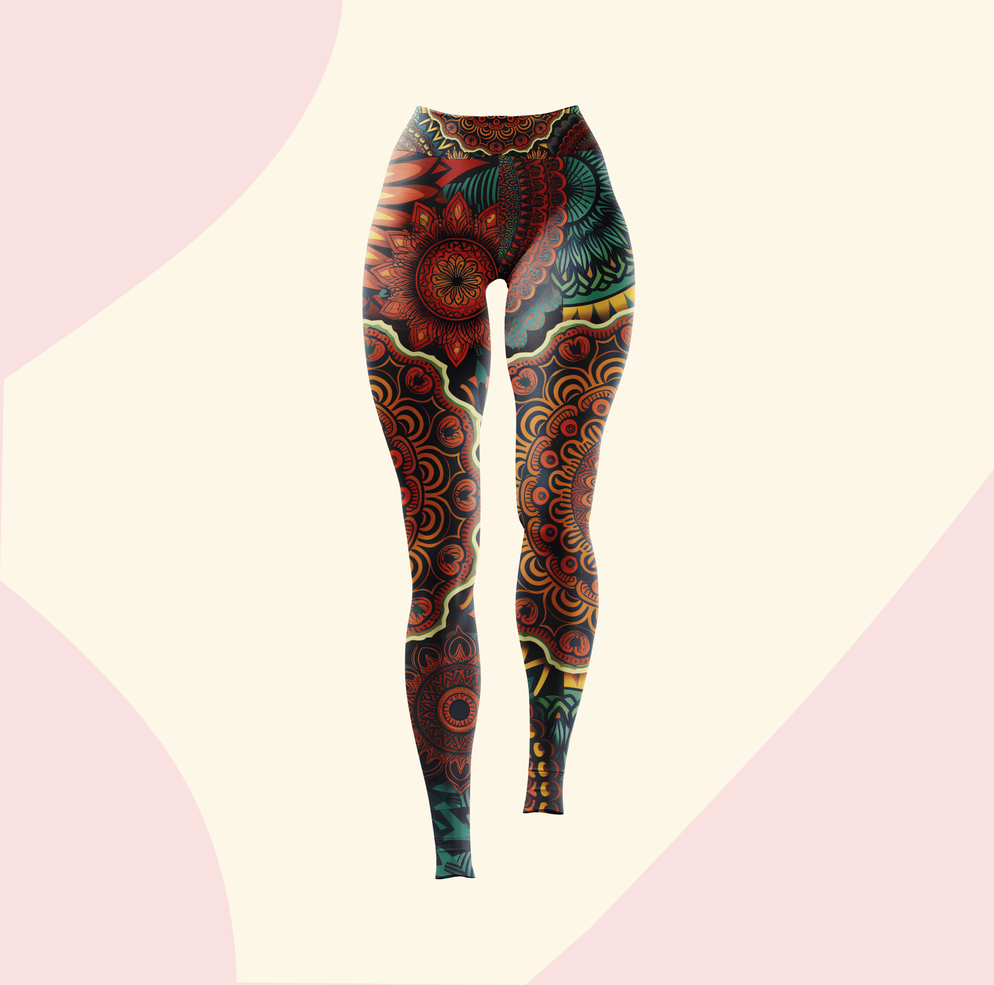 Vibrant Mandala Yoga Pants Leggings